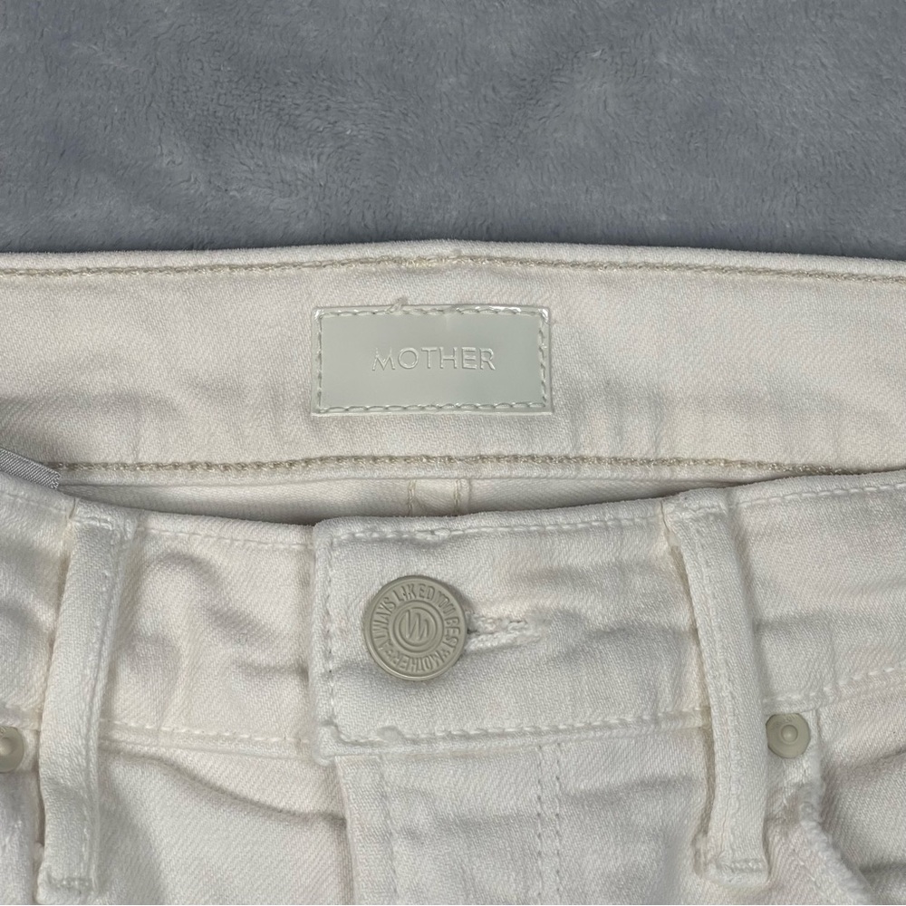 MOTHER White Ankle Crop Jeans - Picture 4 of 12